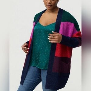 NWOT Torrid Multicolor Women's Cardigan, SZ 1